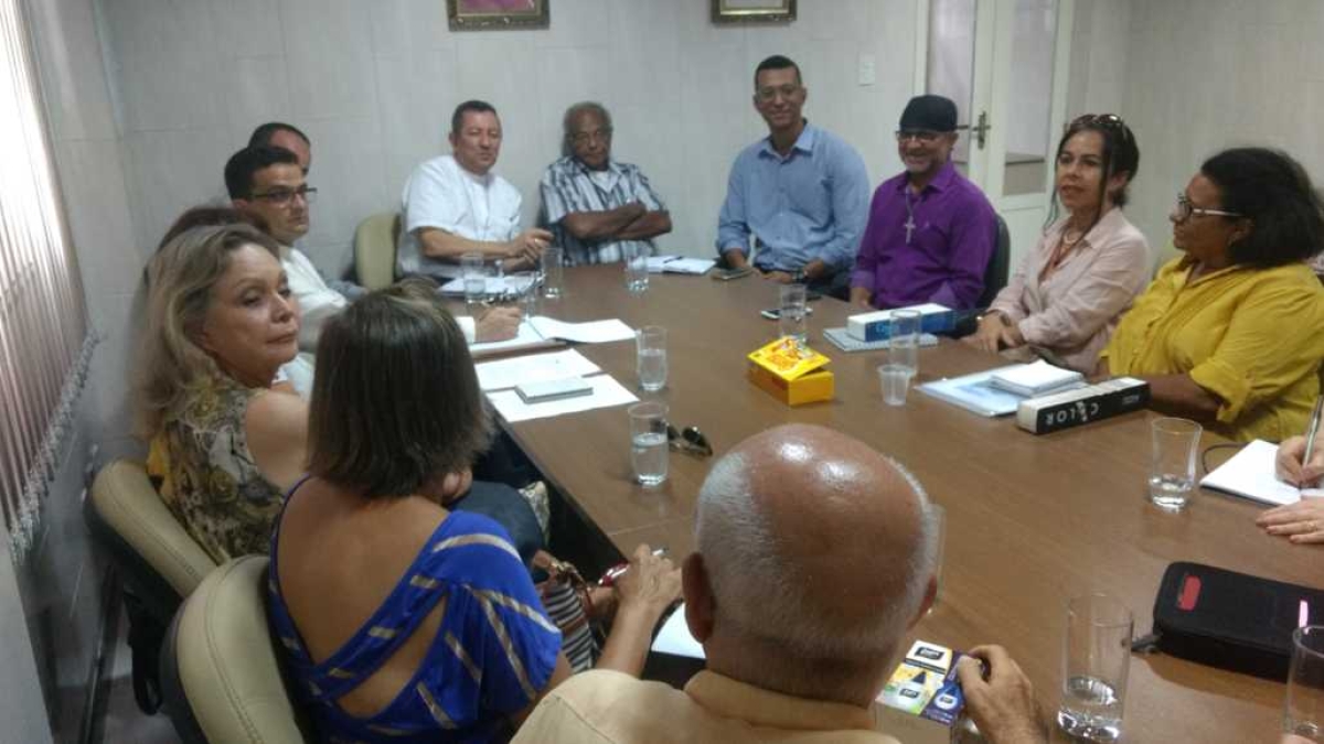 Turismo Religioso: esse foi o tema da reunião entre Moritos Matos, Arcebispo Dom João e representantes da Fundação de Arte Sacra e da Setur (Foto: Assessoria Moritos Matos)