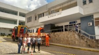 A base do acelerador já se encontra no Huse, conforme cronograma da obra de construção do Bunker (Foto: Ascom SES)