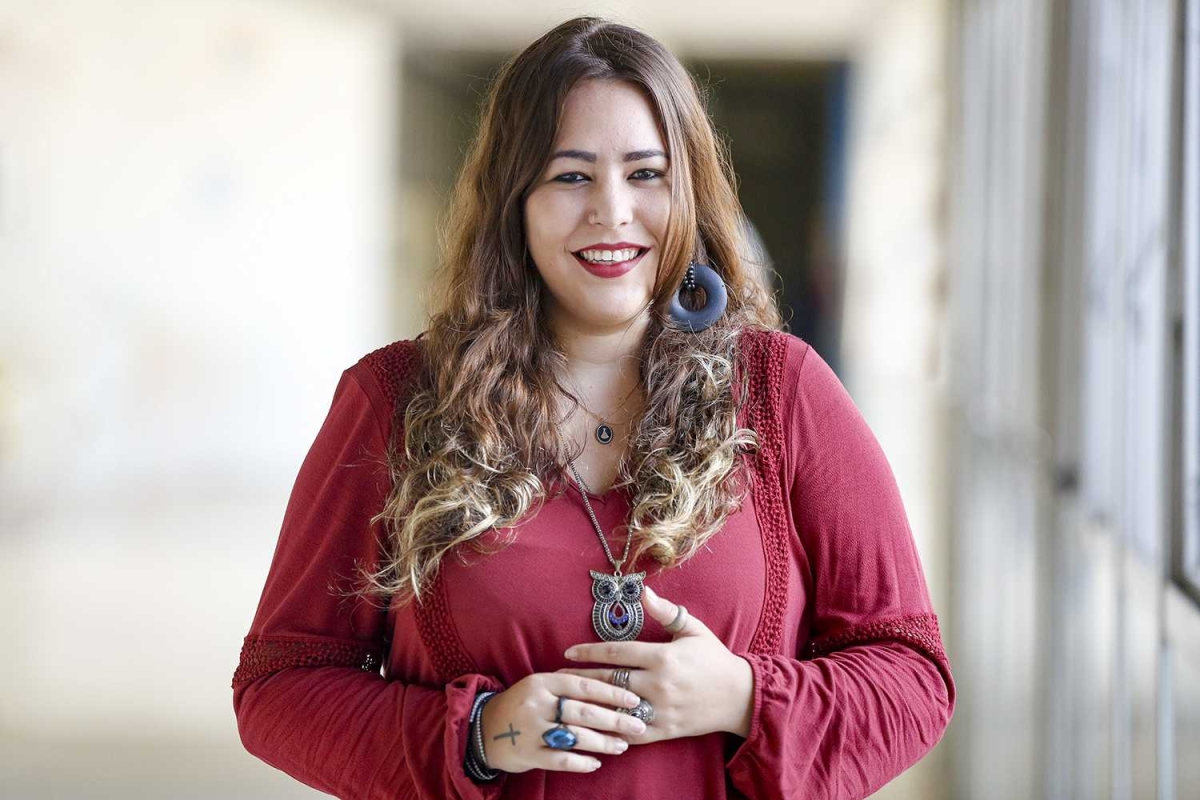 Caroline Barbosa: "a guerra, apesar de ser distante, afetou diretamente o cotidiano de nossos antepassados" (Foto: Adilson Andrade/UFS)