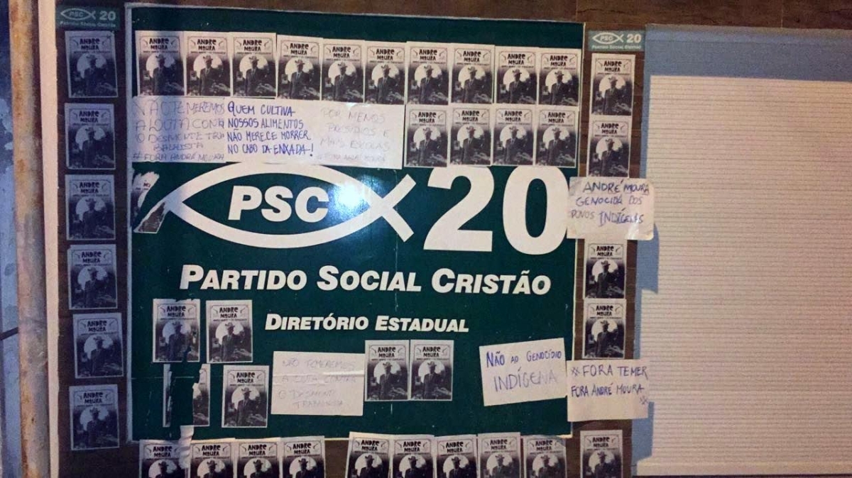 Depredação do PSC/Sergipe (Foto: Assessoria André Moura)