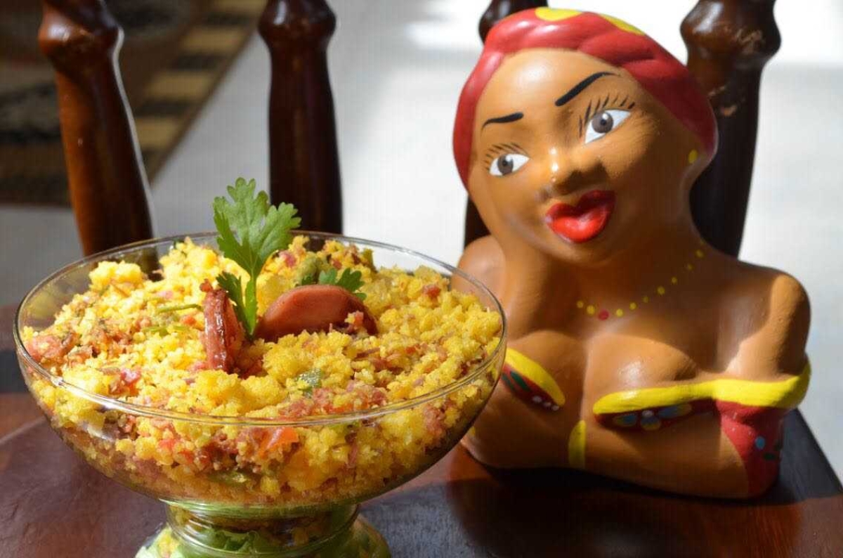 Farofa de milho sonho meu �?? Pousada Sonho Meu, em Propriá (Foto: Divulgação)