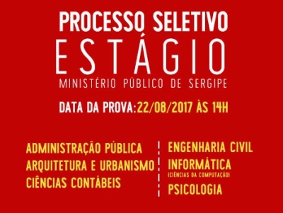 MP/Sergipe divulga edital para seleção de estagiários de nível superior (Imagem: Divulgação/MP/SE)