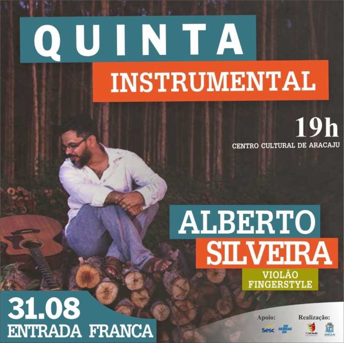 Quinta Instrumental terá o violonista Alberto Silveira (Imagem: Divulgação/Funcaju)