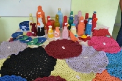 Trabalho produzido pelas alunas do curso de Técnicas Básicas em Crochê (Foto: Ascom/Fundat)