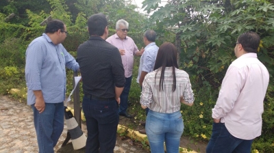 Almeida Lima visita o Huse e traça estratégias de ampliação das áreas interna e externa do hospital (Foto: Ascom/SES)