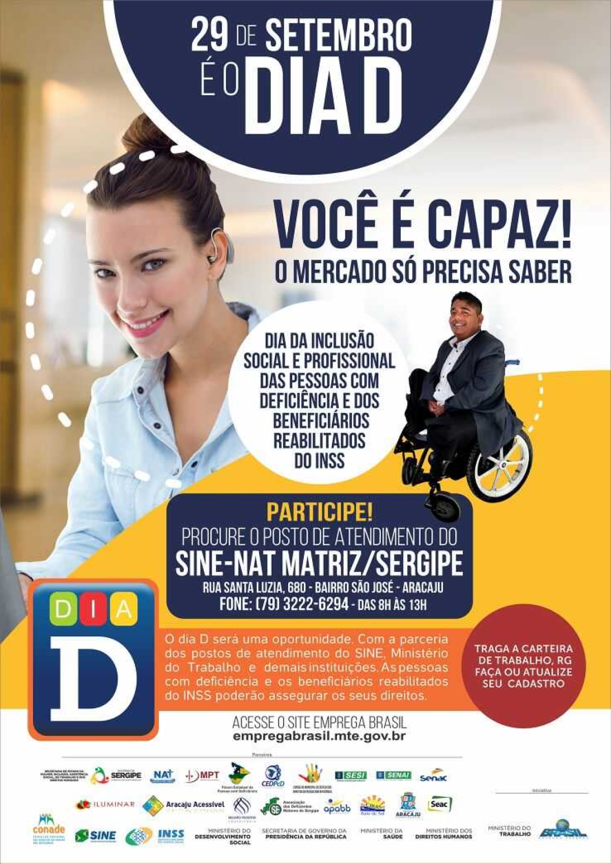 NAT e parceiros preparam ação de empregabilidade em alusão ao Dia de Luta da PcD (Imagem: Divulgação)