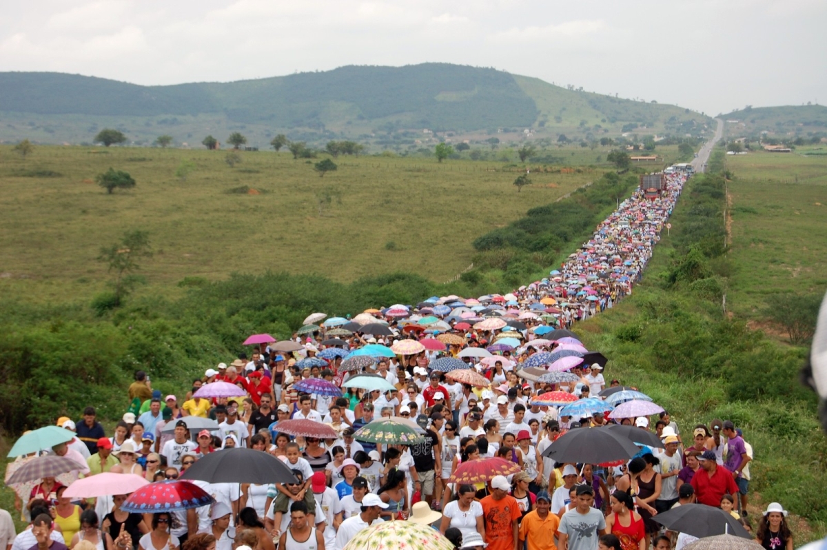 Romaria reúne milhares em cidade no Sergipe em 12 de outubro (Foto: Divulgação) 