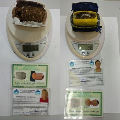 Mulheres são flagradas tentando entrar com drogas no Compajaf (Foto:Sejuc/SE)