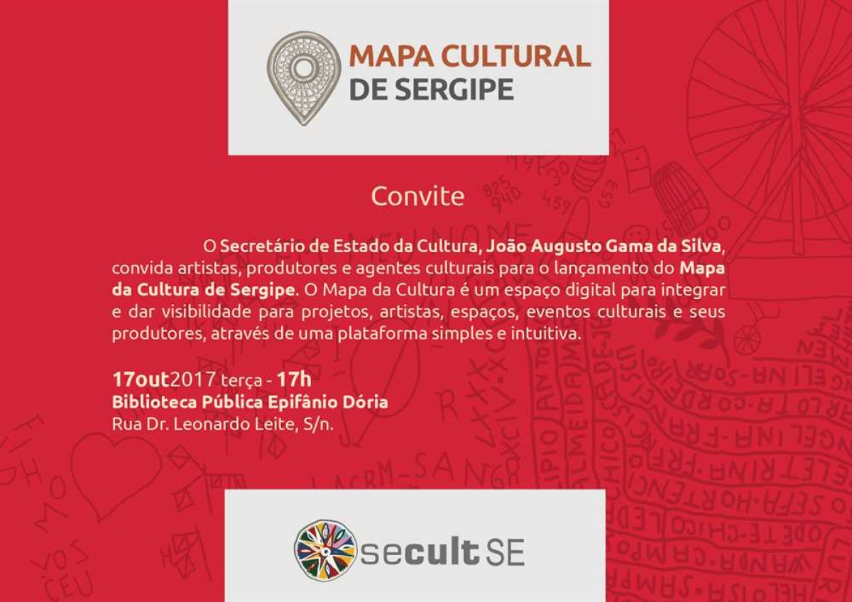 Mapa Cultural de Sergipe será lançado pela Secult  (Imagem: Divulgação/Secult/SE)