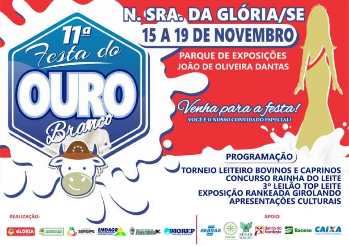 Glória: Estão abertas as inscrições para o Concurso Rainha do Leite 2017 (Imagem: Divulgação)