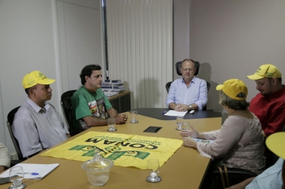 Belivaldo Chagas recebe representantes da Confederação Nacional das Associações de Moradores (Foto: Jorge Henrique/ASN)