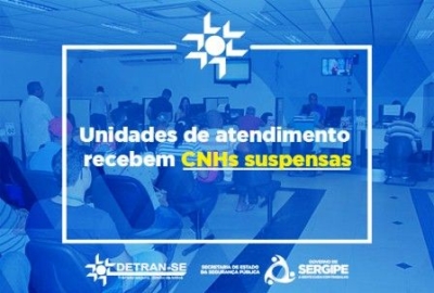 Unidades de atendimento do Detran/SE passam a receber CNHs suspensas (Foto: Detran/SE)