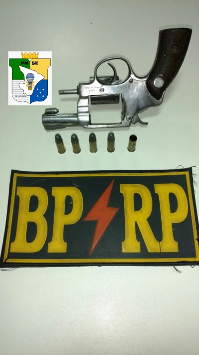 Polícia Militar apreende adolescente com revólver no centro de Maruim (Foto: SSP)