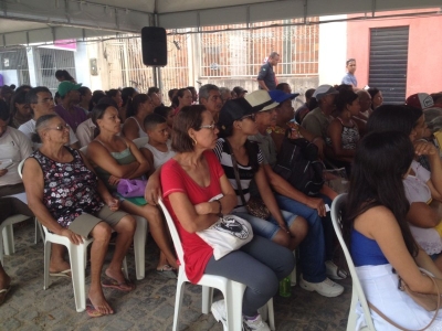 Palestra destaca o serviço de doação de sangue durante o programa Minha Comunidade Segura (Foto: SES)