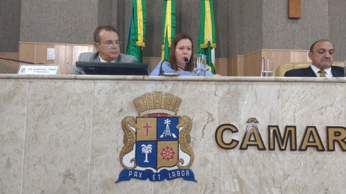 Secretária da Saúde de Aracaju expõe detalhes sobre funcionamento do Cirurgia em sessão especial da CMA (Foto: SMS/Aracaju)