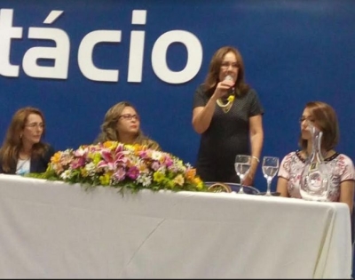 Goretti Reis na abertura da I Jornada de Enfermagem Forense (Foto:
Assessoria de Comunicação)