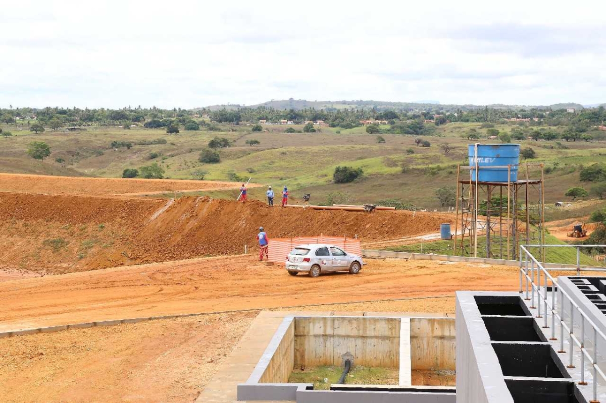 Já foram concluías as obras de implantação da Estação de Tratamento de Esgoto (ETE) e da Estação Elevatória (Foto: Jorge Henrique/ASN)
