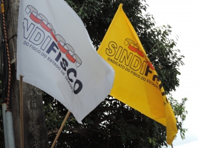 Bandeiras do Sindifisco (Foto: Sindifisco/SE)
