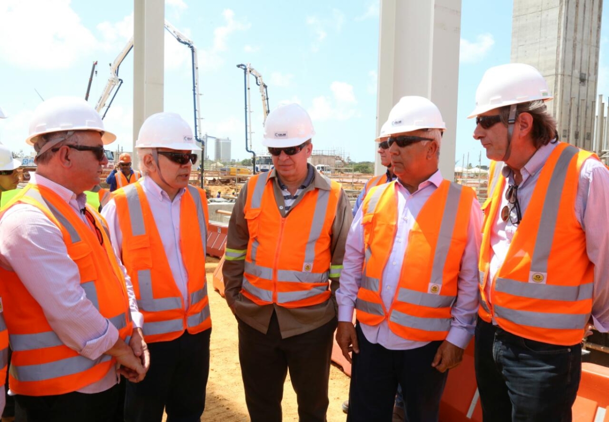 Com 35% de obras executadas, governador verifica evolução da termoelétrica de Sergipe (Foto: Jorge Henrique/ASN)