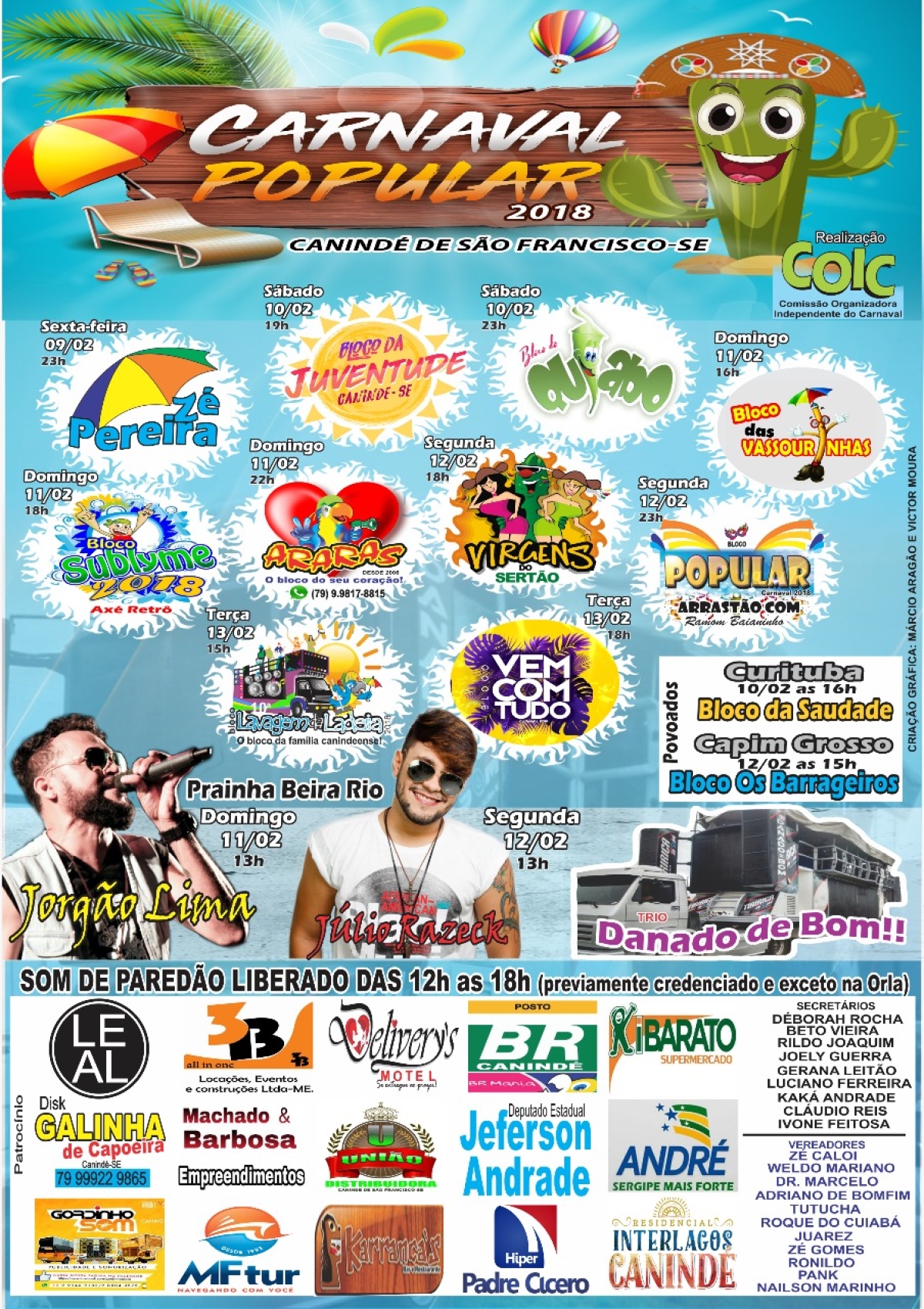 Programação do Carnaval de Canindé (Imagem: Divulgação)