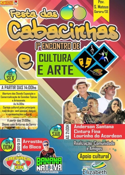 Programação da Festa das Cabacinhas do Povoado São Mateus (Foto: Divulgação)