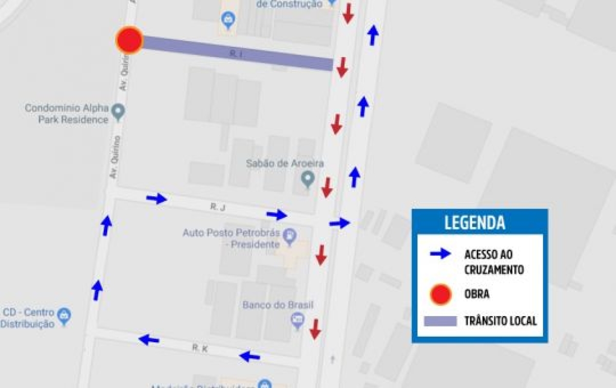 Cruzamento da avenida Heráclito Rollemberg terá novo acesso a partir de quinta-feira, 1 (Imagem: SMTT/Aracaju)