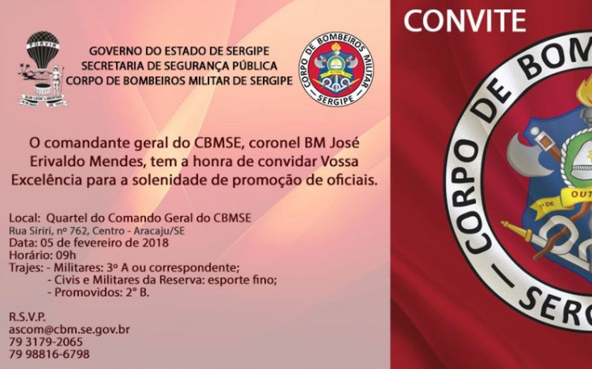 Governador de Sergipe promove 12 oficiais do Corpo de Bombeiros (Foto: SSP/SE)