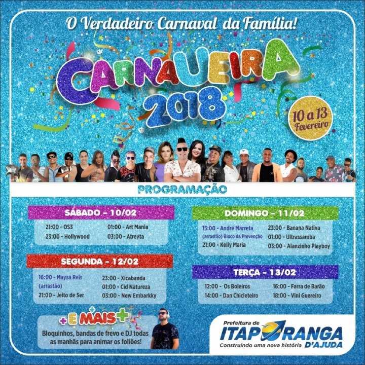 Programação do Caunaueira 2018 (Imagem: Divulgação)
