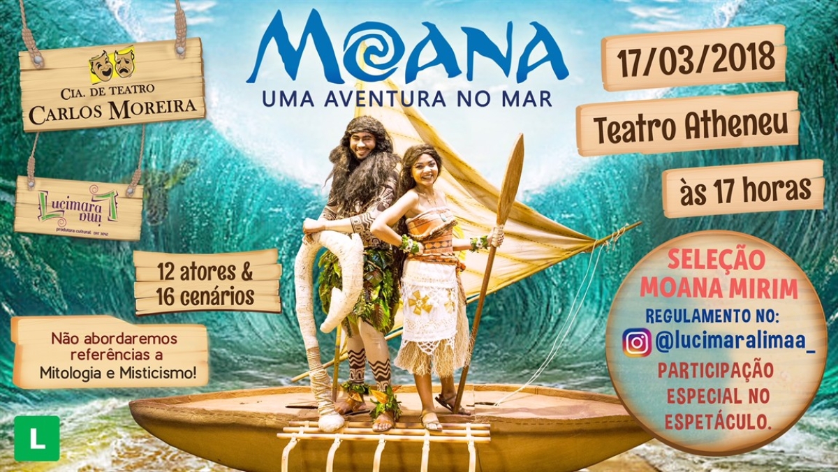 Moana é o mais novo espetáculo da Cia de Teatro Carlos Moreira (Imagem: Divulgação)
