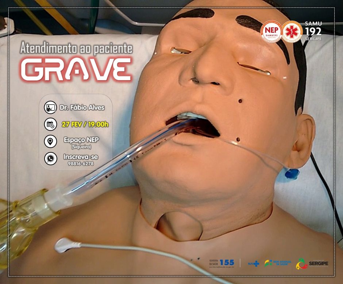 Samu oferta curso de atualização em atendimento ao paciente grave (Imagem: SES/SE)