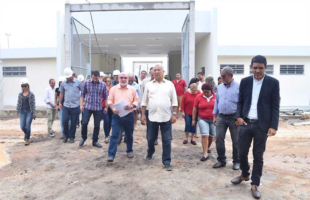 Nesta quarta-feira (28), o governador Jackson Barreto visitou as obras da unidade de Atendimento Socioeducativo, construída pelo governo do Estado no município de Nossa Senhora do Socorro (Foto: Marcelle Cristinne/ASN)