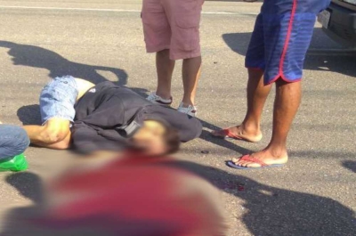 Vítima colidiu veículo na traseira de um carro de passeio (Foto: Reprodução/WhatsApp)
