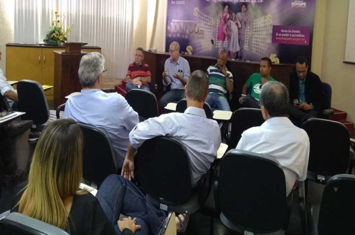Eles se reuniram com gestores da Sefaz na manhã de hoje (Foto: Sindifisco)