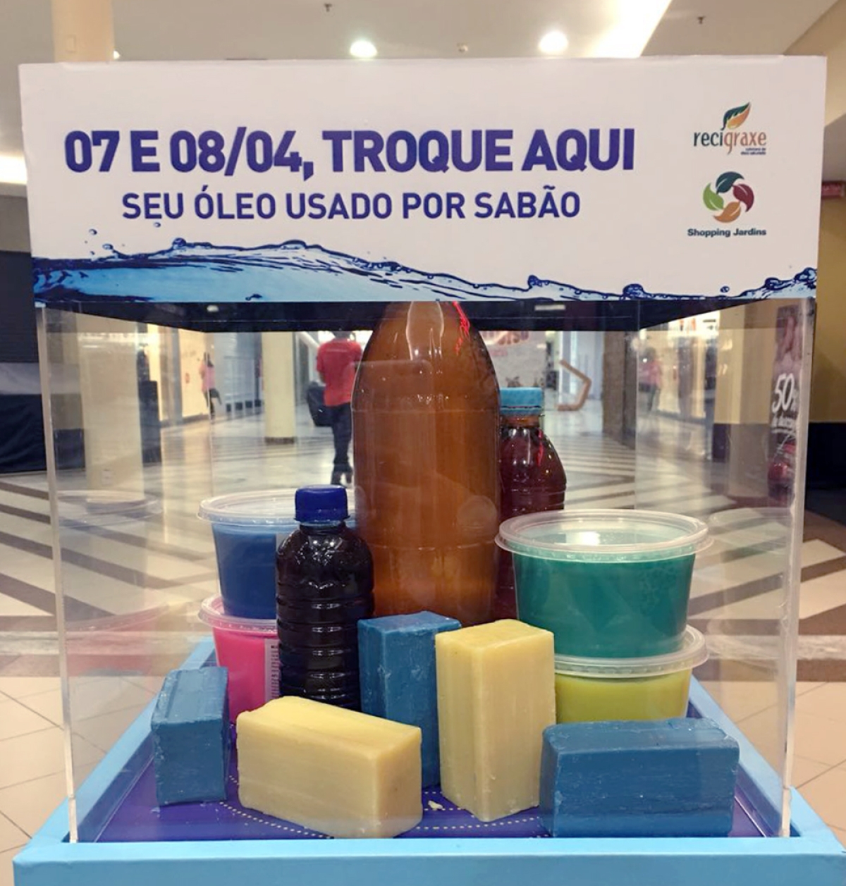 Troque óleo de cozinha usado por sabão no Shopping Jardins (Foto: Divulgação)