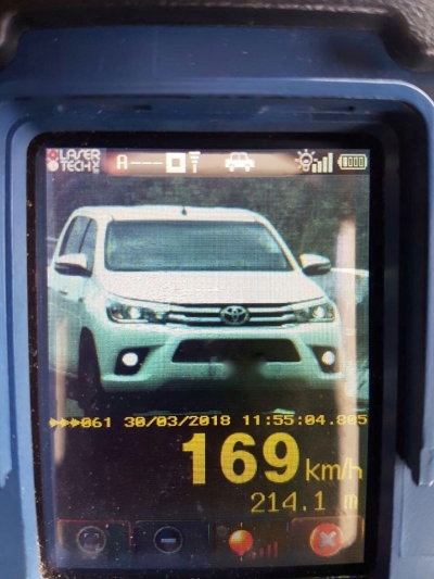 Imprudência: excesso de velocidade é a infração mais comum nas BRs de Sergipe (Foto: Assessoria PRF/SE)