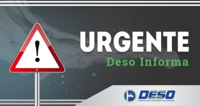 Deso informa que em virtude de uma manutenção corretiva, está interrompido o abastecimento, nesta quinta-feira, dia 5, nos seguintes locais (Imagem: Deso/SE)