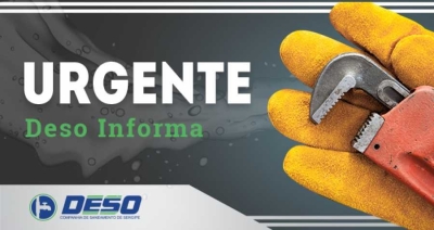 Interrupção temporária no abastecimento em Aracaju no dia 13/04/2018 (Imagem: Deso/SE)