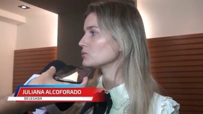Delegada Juliana Alcoforado (Foto: Reprodução de vídeo/ Portal Infonet)
