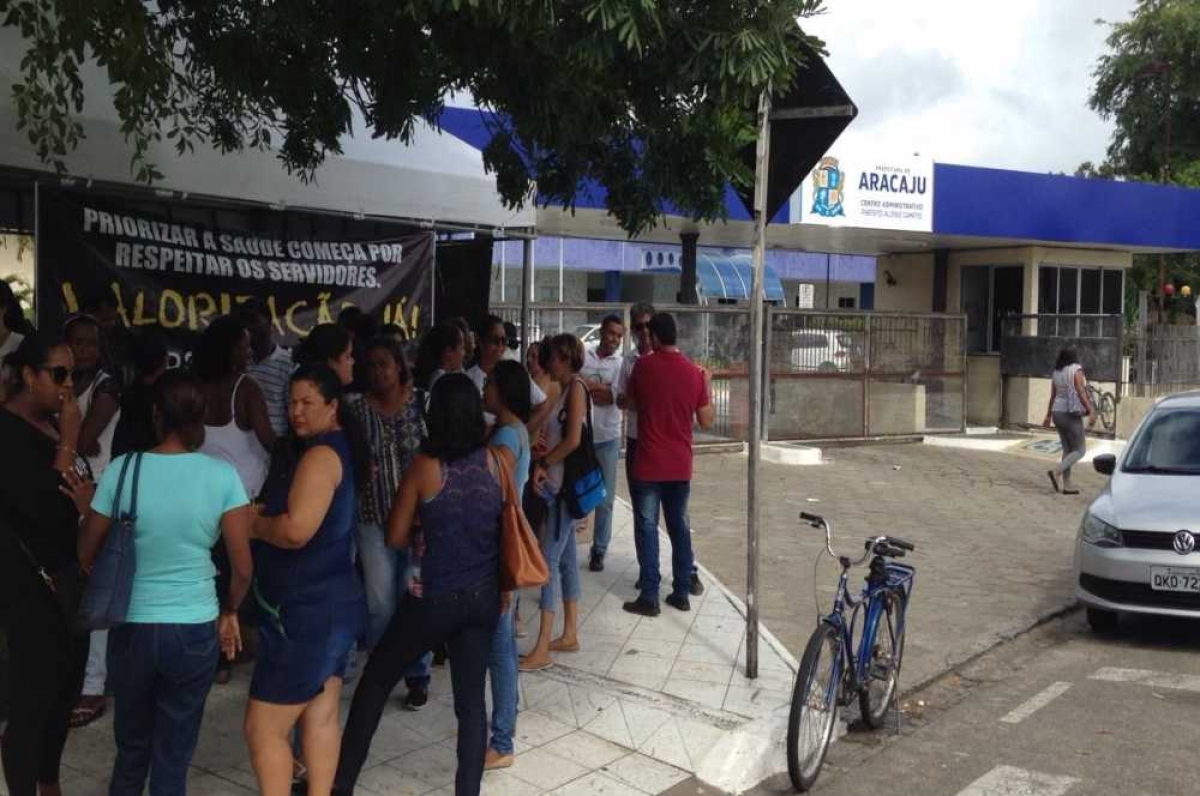 A categoria está em frente ao Centro Administrativo (Foto: Portal Infonet)