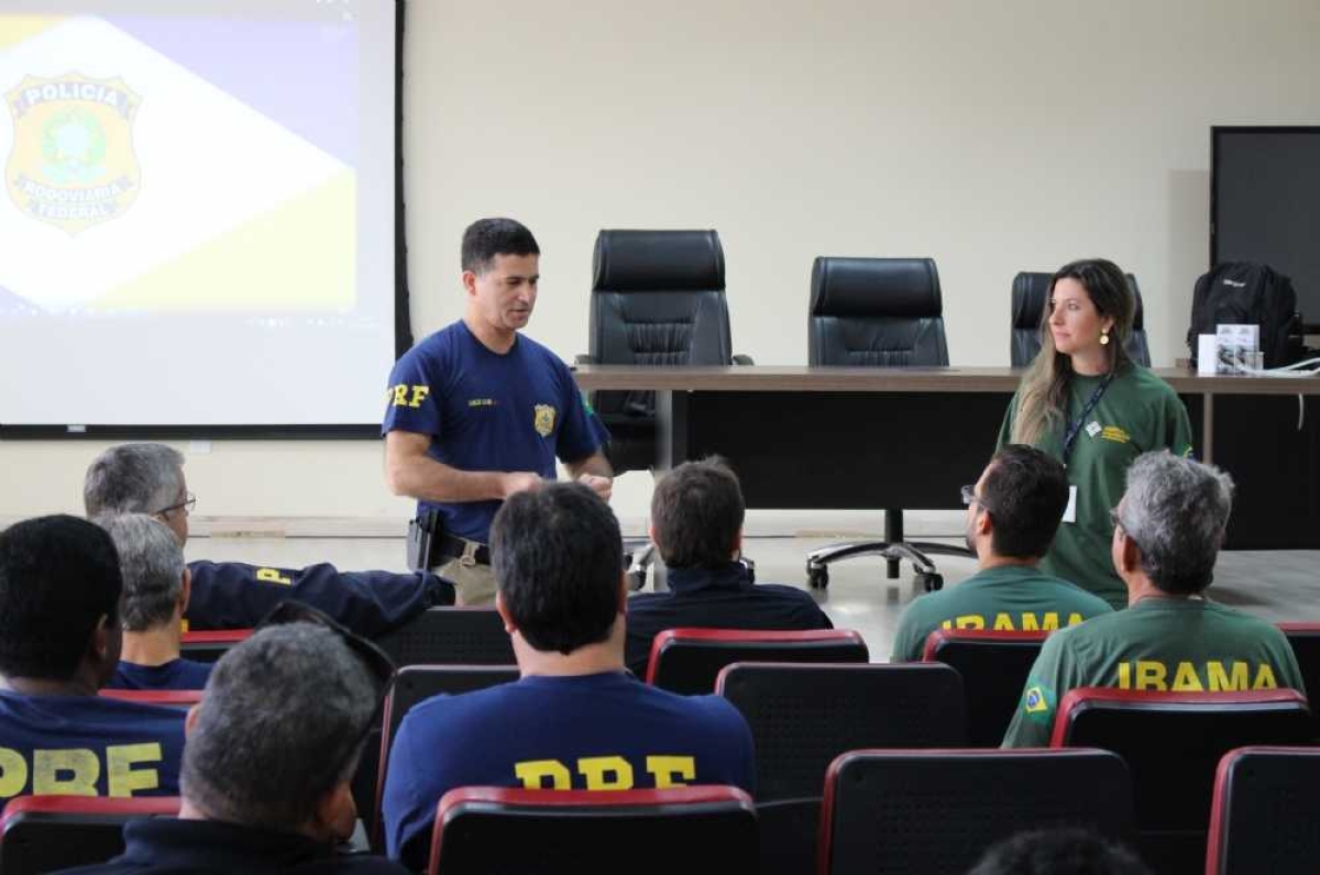 PRF e Ibama na operação (Foto: PRF)
