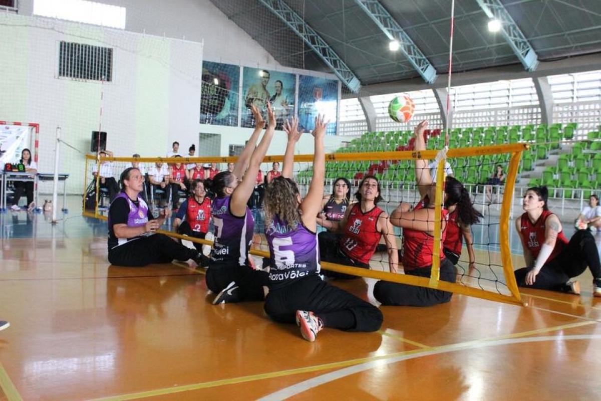 Sesi conquista a 1ª etapa do Campeonato Brasileiro Feminino de Vôlei Sentado em Aracaju (Foto: Assessoria CBVD)