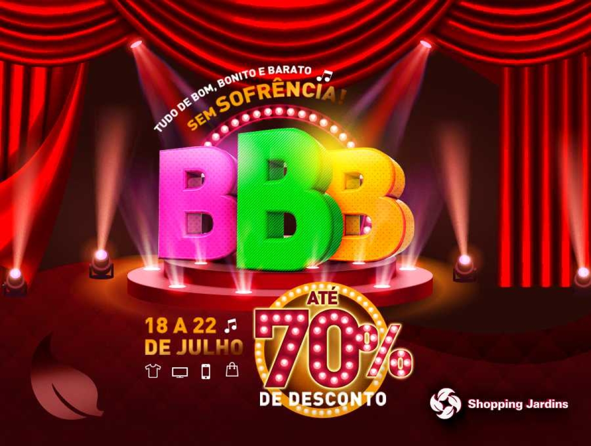 BBB do Shopping Jardins oferece descontos de até 70% (Imagem: Divulgação)