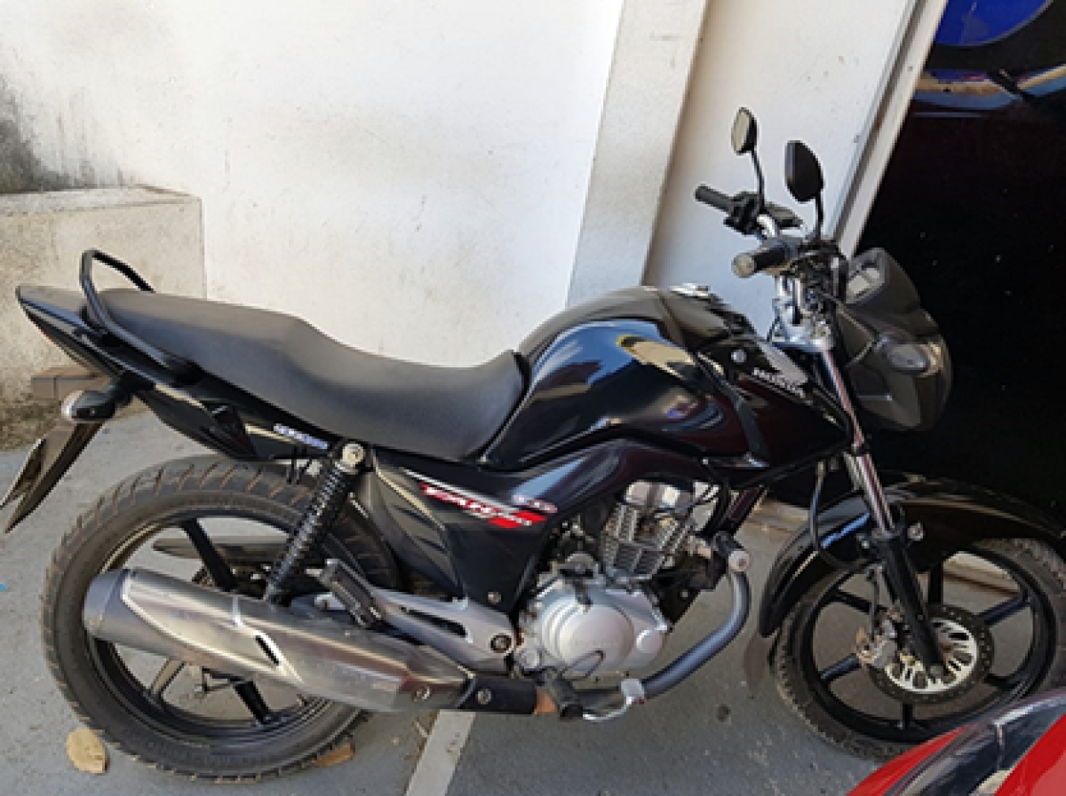 PM recupera motocicleta roubada em Lagarto (Foto: Assessoria PM/SE)