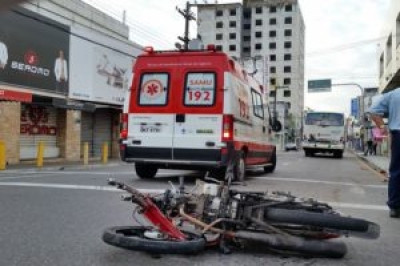 Homem sofreu uma queda de moto (Foto ilustrativa: Arquivo SES/SE)