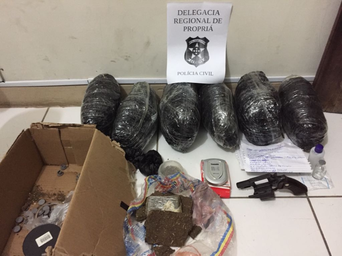 Polícia Civil de Propriá prende três homens acusados por tráfico de drogas (Foto: SSP/SE)