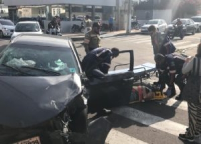 Três vítimas foram socorridas pelo Samu (Foto: Cedida por testemunha/ Via Portal Infonet)