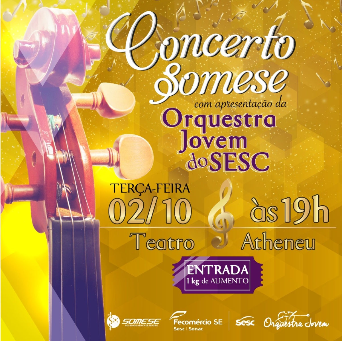 Concerto Somese e Orquestra Jovem do Sesc será realizado em Aracaju (Imagem: Divulgação)
