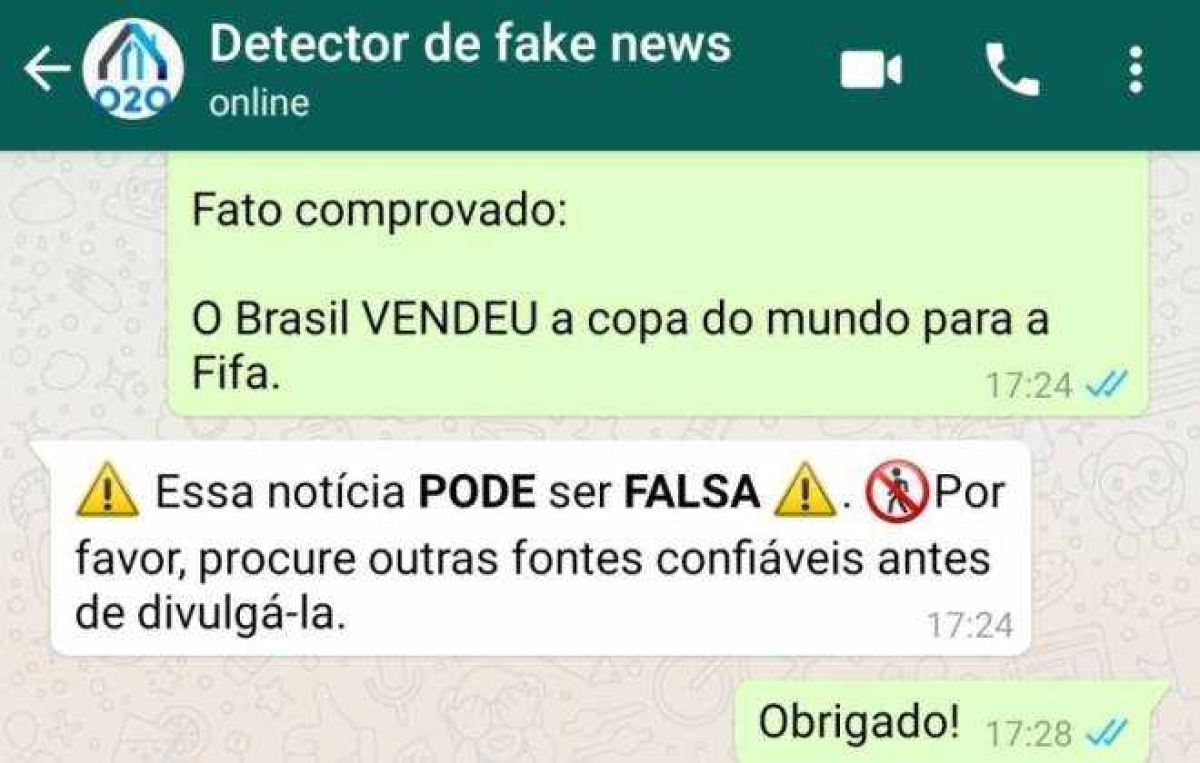 Brasileiros criam detector de fake news que responde pelo WhatsApp (Imagem: Olhar Digital)