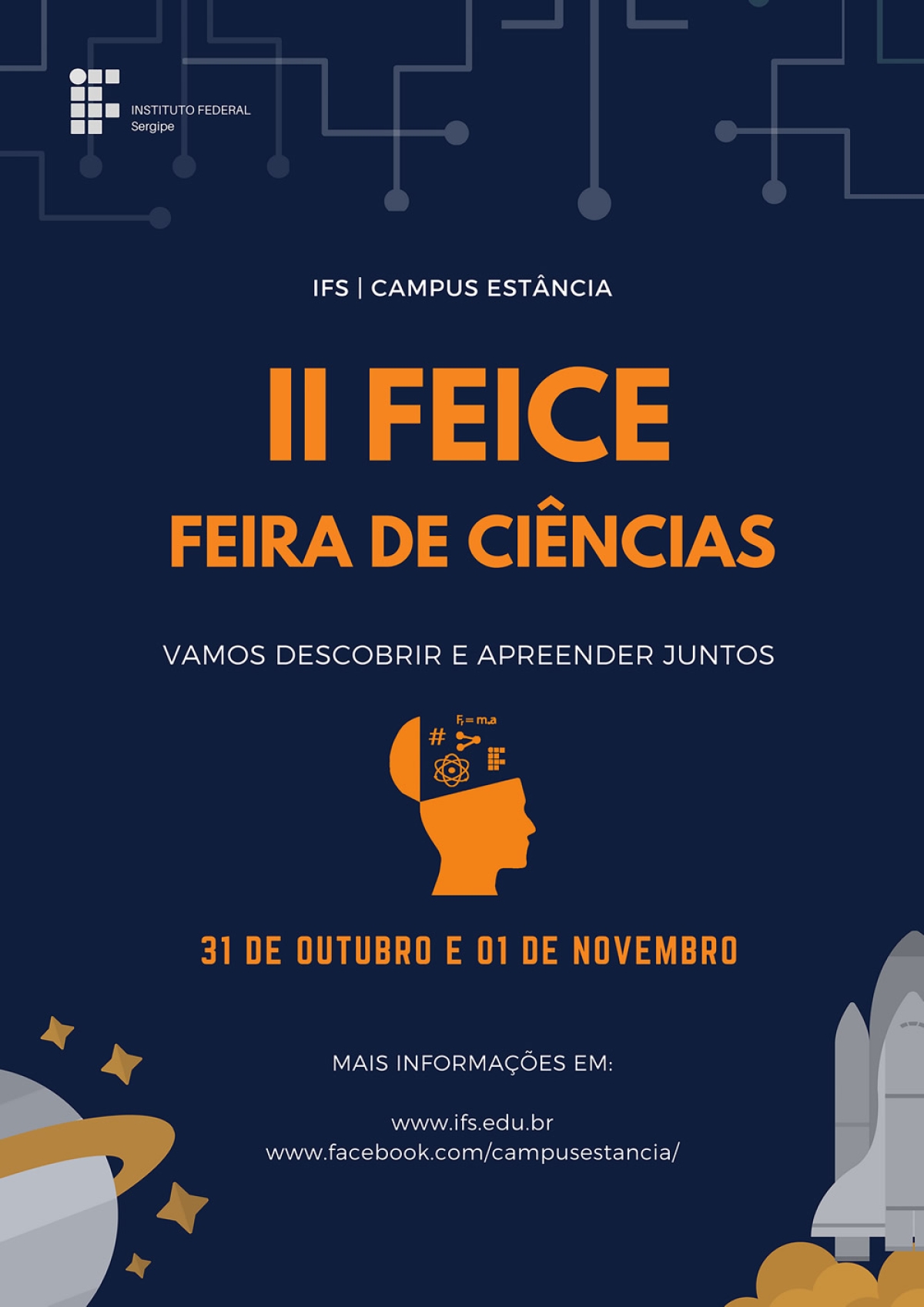IFS: II Feira de Ciência do Campus Estância começa dia 31 de outubro (Imagem: Divulgação/ IFS)