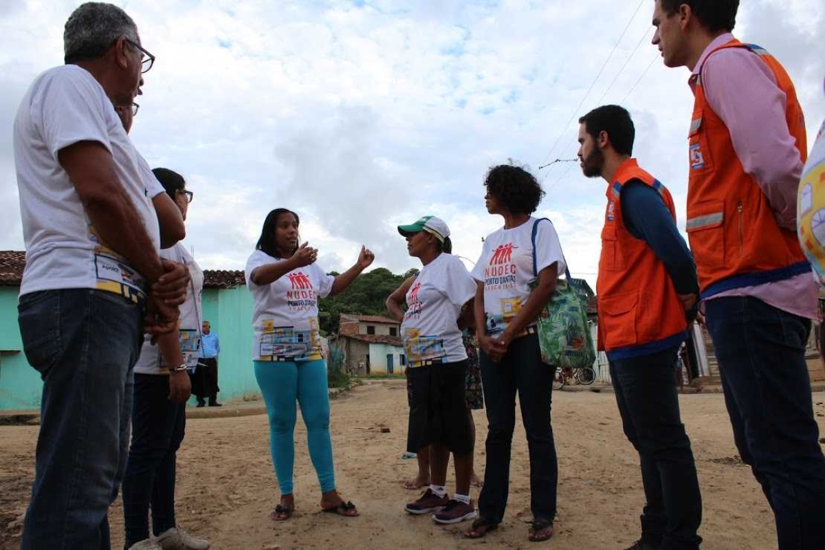 Registro de visita às áreas de risco com a participação de membros do Nudec e Defesa Civil de Aracaju (Foto: Semdec/Aracaju)